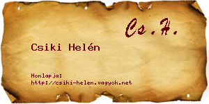 Csiki Helén névjegykártya