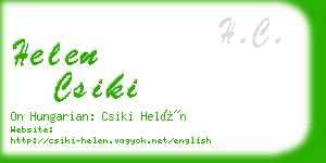 helen csiki business card